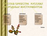 Состав Оркестра Русских Народных Инструментов